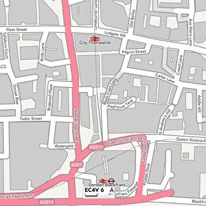 City of London EC4V 6 Map