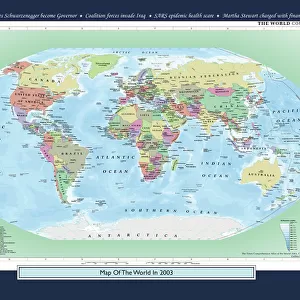 Historical World Events map 2003 US version
