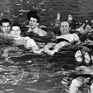 Aston Villa Football Team pay a visit to St Andrews Brine Baths in Droitwich