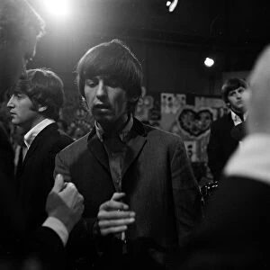 The Beatles at Television House, Kingsway, for an appearance on the television Show "