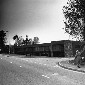 Exterior view of the Laura Ashley Headquarters in Carno, Powys Wales. Circa 1980