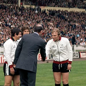 FA Cup Final West Ham v Fulham May 1975 Bobby Moore shaking hands with Duke of Kent