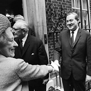Jim Callaghan MP shakes hands with Doris Speed March 1966 (Annie Walker