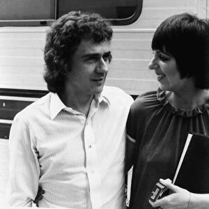 Liza Minnelli and Dudley Moore on film set July 1980