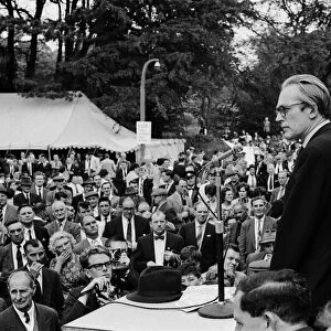 Michael Foot Labour MP for Ebbw Vale, addresses welsh miners, 15th June 1963