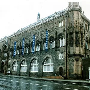 National Portrait Gallery Edinburgh external shoy grey building flags