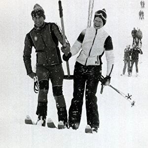 Prince Charles with Lady Sarah Spencer on a skiing holiday in Austria 1978