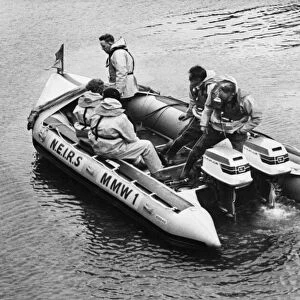 The Seaton Sluice inshore rescue boat shortly after being launched. 8th June 1974