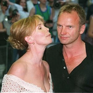 Sting Singer with his wife Trudie Styler at the Premiere of his Film Grotesque