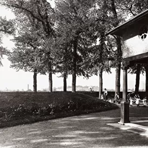 Outside view of the American Red Cross pavilion in Lucca