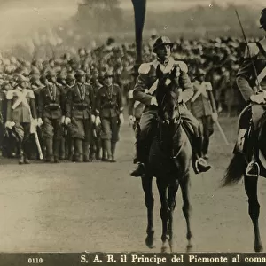 The Prince of Piedmont, Umberto II under the command of his Regiment