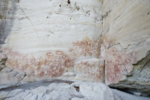 Aboriginal Rock Art at the Art Gallery in Carnarvon Gorge Queensland - stencil