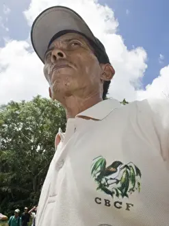 Cebu Prints: Alcoy Forest ranger with Cebu Flowerpecker logo on shirt Alcoy Forest Cebu Philippines