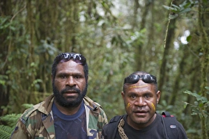 Benson and Alus, bird guides photographed on Bensons trail at Tari Papua New Guinea Benson and Alus, bird guides photographed on Bensons trail at Tari Papua New Guinea