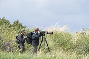 Bird photographers at Titchwell RSPB Reserve Norfolk July (unreleased)