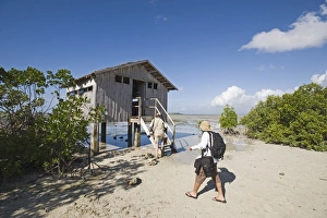 Bird watching hide at Olango Island Wlidlife Sanctuary Lapu-Lapu Cebu Philippines Bird watching hide at Olango Island Wlidlife Sanctuary Lapu-Lapu Cebu Philippines