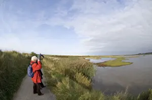 Birding Prints: Birdwatching at Titchwell RSPB Reserve North Norfolk autumn