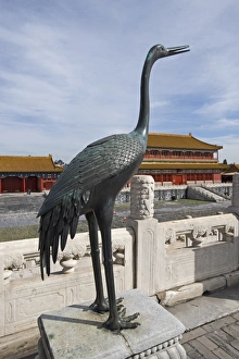 Bronze Crane located in front of the hall of supreme harmony within the Forbidden Bronze Crane located in front of the hall of supreme harmony within the Forbidden