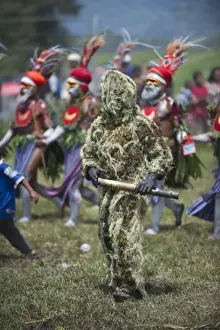 Pacific Prints: Grassman from Western Highlands at Sing-sing Mt Hagen Show Western Highlands Papua