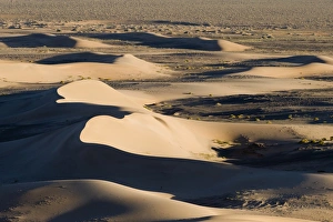 Khongoryn Els sand dunes in southern Gobi Desert Mongolia winter