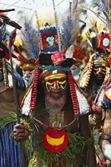 Men of Mendi from the Southern Highlands at Hagen Show Western Highlands Papua New