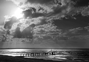Mudflats in the Wash at Snettisham RSPB Reserve Norfolk winter