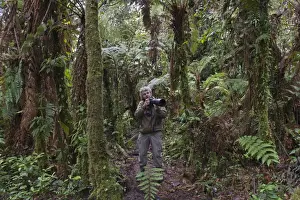Pacific Prints: Photographer David Tipling in montane forest at 3000m near Mt Hagen in Western Highlands