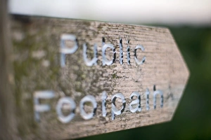 Sign Prints: Public Footpath sign at Burnham Norton Norfolk