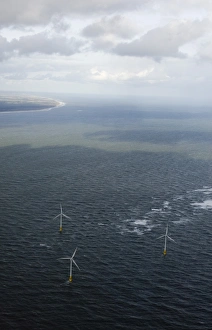 Scroby Sands windfarm off Great Yarmouth on the Norfolk coast Norfolk October