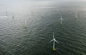 Scroby Sands windfarm off Great Yarmouth on the Norfolk coast Norfolk October