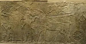 Birds And People Prints: A scultured relief from the walls of the North West Palace in Nimrud the Assyrian