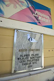Bird Watching Prints: Sign at Olango Island Wlidlife Sanctuary Lapu-Lapu Cebu Philippines