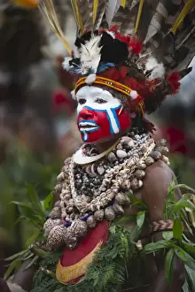 Sing-sing group from Hagen in Western Highlands performing at Hagen Show Papua New Guinea
