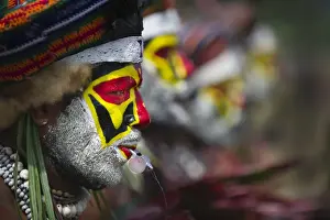 Pacific Prints: Sing-sing group from Tambul in Western Highlands at Mt Hagen Show Papua New Guinea