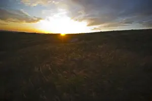 Sunset Prints: Sunset over the Spanish Steppes near Lleida Catalonia Spain May
