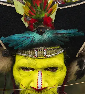 Timan Thumbu a Huli Wigman from Tari Southern Highlands Papua New Guinea. Head dress