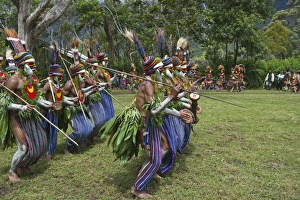 Tribal performers from the Anglimp District in Waghi Province Western Highlands Papua