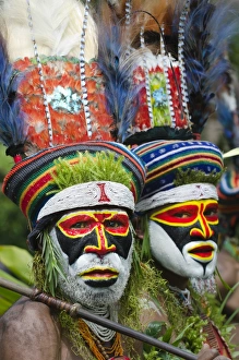 Tribal performers from the Anglimp District in Waghi Province Western Highlands Papua