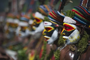 Tribal performers from the Anglimp District in Waghi Province Western Highlands Papua