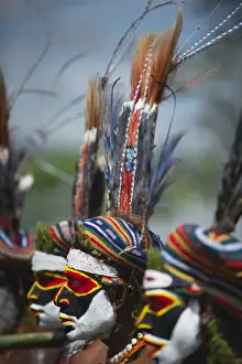 Tribal performers from the Anglimp District in Waghi Province Western Highlands Papua