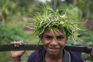 Young boy in Tari Valley Southern Highlands Papua New Guinea Young boy in Tari Valley Southern Highlands Papua New Guinea