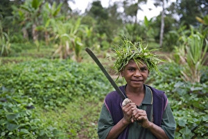 Young boy in Tari Valley Southern Highlands Papua New Guinea