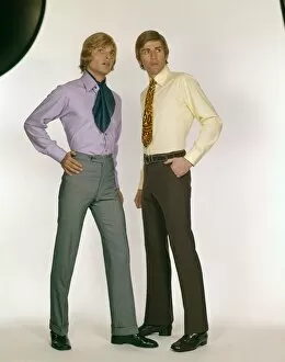 Two male models in tight trousers